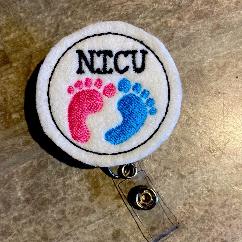 NICU Felt Badge Reel